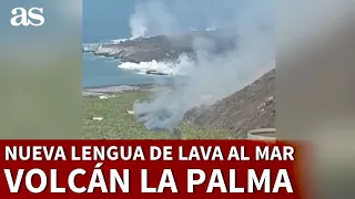 VOLCÁN LA PALMA | La LLEGADA de la NUEVA LENGUA de lava al mar | Diario AS