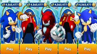 Sonic Dash - Sonic vs Dr.Eggman vs Red Sonic the Werehog - All Characters Unlocked - Run Gameplay