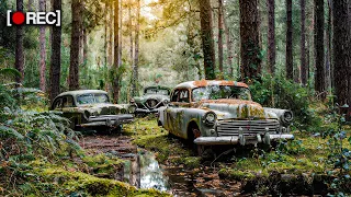 Des voitures de collection ABANDONNÉES en pleine forêt !