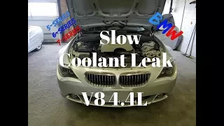 Coolant Leak // BMW V8 4.4L X5 645i 650i How to Repair