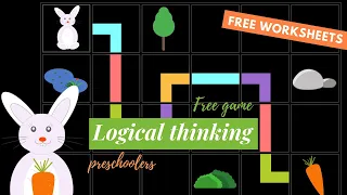 DIY - Logical thinking game for preschoolers/kindergartener - Free Printable Worksheets