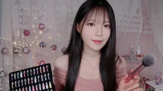 ASMR(Sub✔)❄사랑스러운 겨울 메이크업 받으러 오세요❄(업그레이드 된 전문적인 손길과 후시녹음) Lovely Winter Make-up for your Sleep