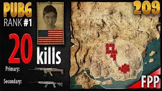 PUBG Rank 1 - Menthol 20 kills [NA] SOLO FPP - PLAYERUNKNOWN'S BATTLEGROUNDS #209
