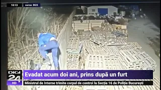 Momentul în care un evadat din Arad este prins la furat, în București - Digi24