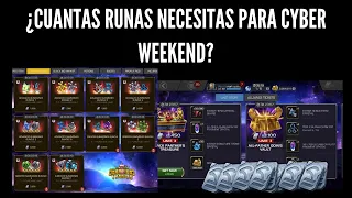 ¿27,000 RUNAS PARA CYBERWEEKEND? ¿CUANTAS RUNAS NECESITAS? | 1 MES PARA EL EVENTO | MCOC