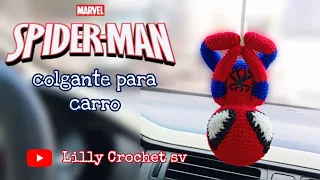 SPIDERMAN 🕸️ colgante para carro amigurumi paso a paso