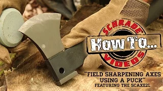 How to Field Sharpen an Axe or Hatchet with a Puck Sharpening Stone