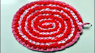 Super beautiful doormat idea, doormat making at home with old clothes paydan banane ka tarika