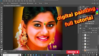 digital painting   full tutorial #editor #photoshop #adobephotoshop #tamil #tutoriall #