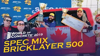 WORLD OF CONCRETE 2019 : SPEC MIX BRICKLAYER 500 - HIGHLIGHTS