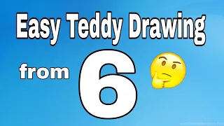 With 6 number cute teddy bear 💖💖/how to draw teddy bear/teddy bear drawing easy/Easy Drawing #Shorts