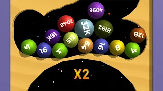 Dig 2048 - Highscore 32768 | Endless Merge Ball 3D