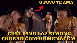 Gusttavo Lima leva Simone as LÁGRIMAS em HOMENAGEM durante show em Fortaleza