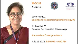 iFocus Online#222, Dr  Kavitha V, Anomalous Correspondence, July 22, 8:00 PM