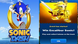 Sonic Dash Racing Game Event - Excalibur Sonic Fully Upgraded - All Characters Unlocked Gameplay