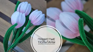 Chenille wire tulips / Тюльпаны из синельной проволоки / DIY TSVORIC