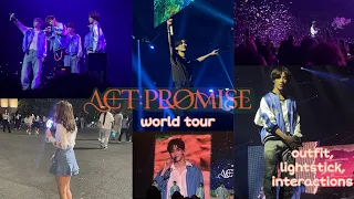 txt act: promise concert vlog 🎀⭐️ || pit seats (almost barricade), lightstick, outfit, interactions