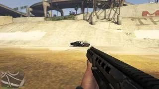 Grand Theft Auto V stiff riding shotgun while racing a bum