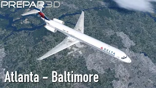 Prepar3D v4.3 | Atlanta - Baltimore | Leonardo Maddog MD-88