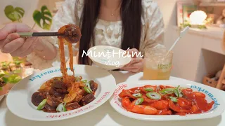 ENG)korean food vlog🍧delicious diet recipes🍕Egg Pizza Without Flour/Stir-fried Spicy Sundae/Mukbang