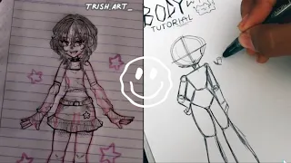 🎀🦒{How to draw bodies TikTok compilation }