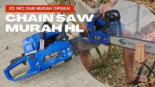 akhirnya bahas chain saw beneran 😁😁😁 || chain saw H&L 20 inci HL5200