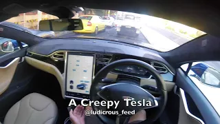 Tesla Model S Creep Mode | Ludicrous Feed | Tesla Tom