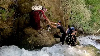 Trying to reach the majestic and cozy roaring waterfall with the family(IRAN)2023