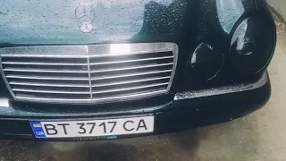 W210 чёрные фары. Фары под лаком мерседес