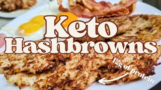 🍳Crispy PROTEIN Hashbrowns #notevenpotato #keto #lowcarb