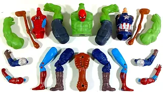 Assemble Spiderman VS Siren Head VS Hulk Smash VS Captain America Avengers Superhero Toys