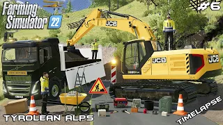 Removing LANDSLIDE with JCB 220X LC & VOLVO FH16 | Tyrolean Alps | Farming Simulator 22 | Episode 6