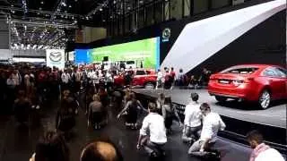 Mazda staff dancing @ 2013 Geneva International Motor Show