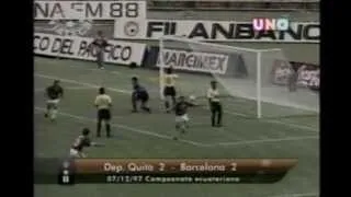 Goles Deportivo Quito 2 Barcelona 2 Campeonato Nacional 1997