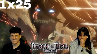 THE WALL | Attack On Titan Season 1 Episode 25 Reaction