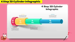 75.PowerPoint Presentation with 4 Step 3D CYLINDER SHAPE infographic 🔥🔥🔥| Powerpoint free