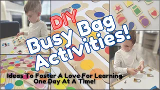 PRESCHOOL LEARNING ACTIVITIES: 10 Montessori Inspired Activity Bags! | Ages 3-4 |