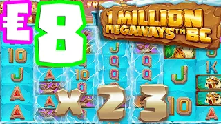 1 Million Megaways BC Slot 😵 Mega Big Wins 🔥 on HUGE BONUS BUYS €8 BET So many Locked reels OMG‼️