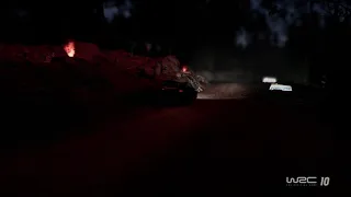 WRC 10 Copec Rally Chile night driving in controller