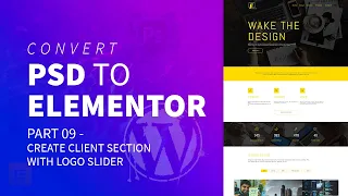Convert PSD to Elementor | Part 9 Create Client section with logo slider