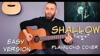 Shallow Easy Guitar Tutorial Playalong #Shallow (lyrics|chords|MusicSheet)