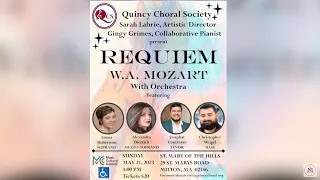 Quincy Choral Society: Mozart's Requiem - May 21st, 2023