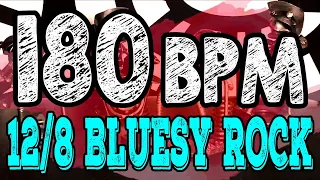 180 BPM - Blues Rock Shuffle #1  - 12/8 Drum Track - Metronome - Drum Beat