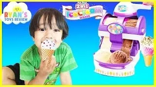 ICE CREAM MAKER Cra-Z-Art The Real 2 in 1 Ice Cream Machine Toy for Kids Ryan ToysReview - Tv AV