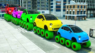 Fire Truck Frank Helps Taxi | Competition between children's cars | Wheel City Heroes (WCH)