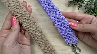 Alça de crochê para bolsa fácil/ Passo a passo /Crochet strap for bag