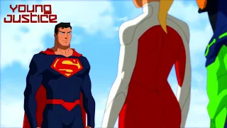Saturn Girl Needs Help From Superman | Young Justice 4x15 Saturn Girl Meets Superman Scene