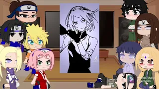 Naruto y sus amigos +Iruka y Tsunade reaccionan a sakura