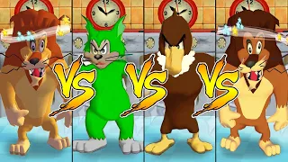 Tom and Jerry in War of the Whiskers Lion Vs Butch Vs Eagle Vs Lion (Master Difficulty)