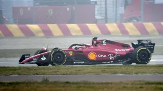 Charles Leclerc With F1-75 On Track